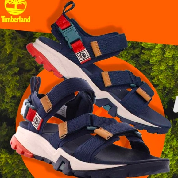 TIMBERLAND Timberland Garrison Trail \'Navy Blue Yellow Orange\' Sandals Size 13 main image 12
